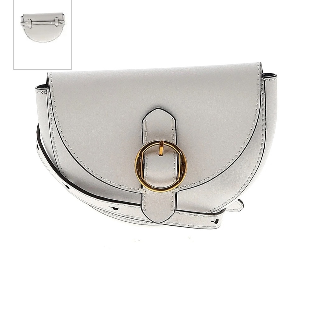 Banana Republic White Leather Convertible Belt/Crossbody Bag; Brand new